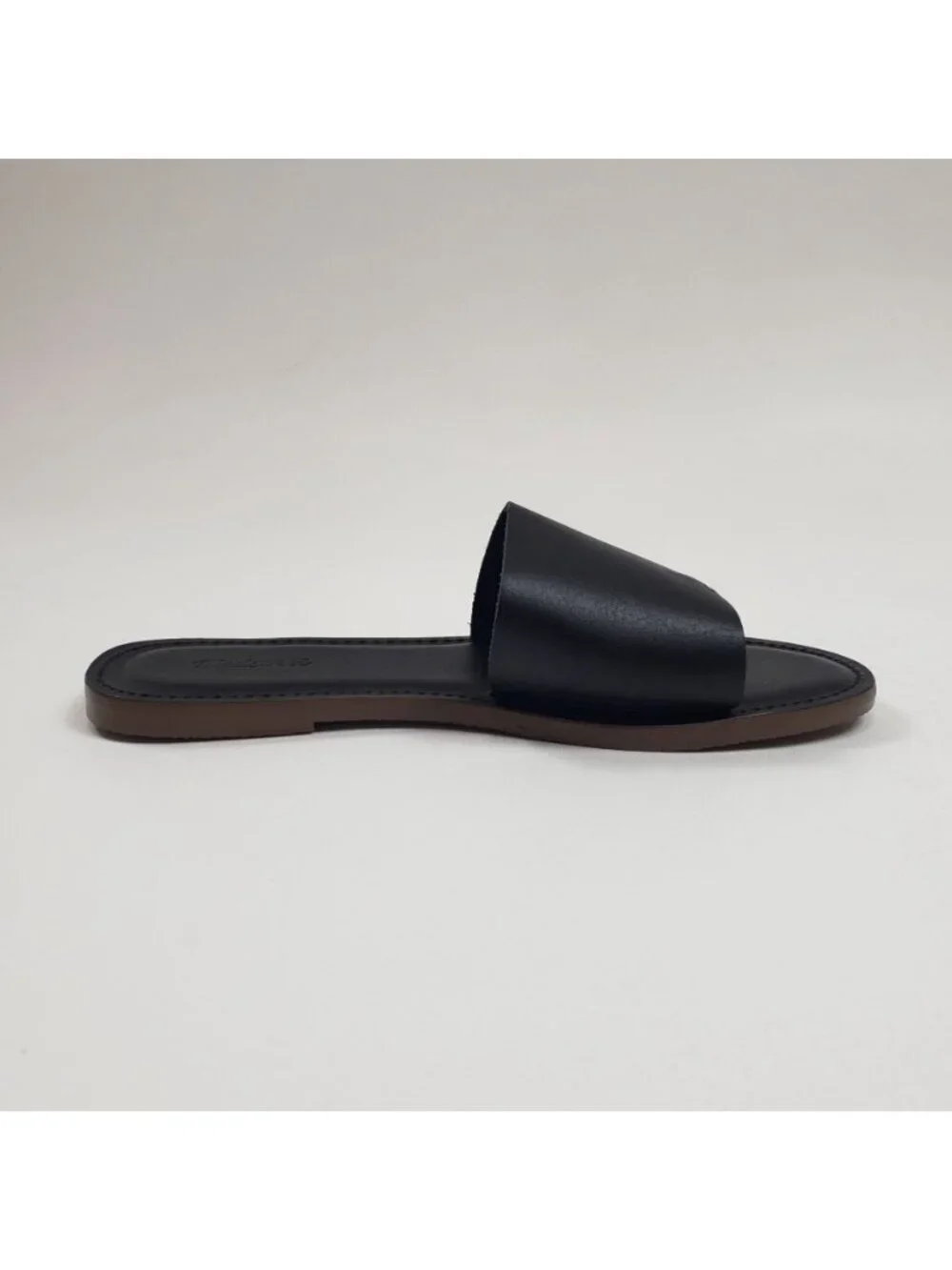 Madewell The Boardwalk Post Slide Sandal Women’s 7M Black Leather Summer - Picture 14 of 16